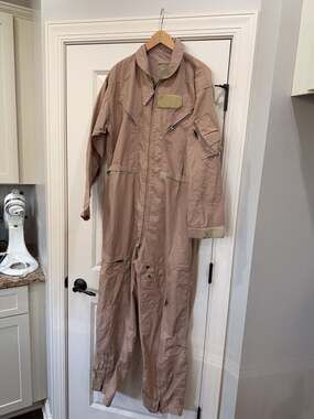 Barrier Wear US Military CWU-27/P Flyers Coveralls Tan Size 46L
